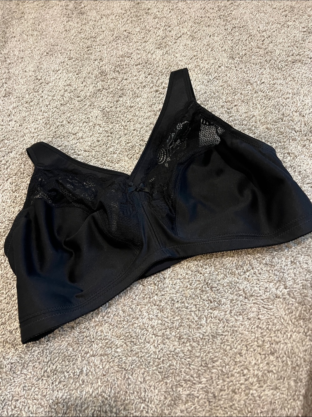 Glamorise Bra 44G 4D black lace Plus Size‎